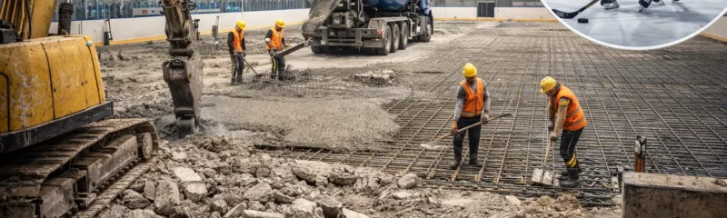 Ishallen i Mjölby får nytt betongunderlag under rinken